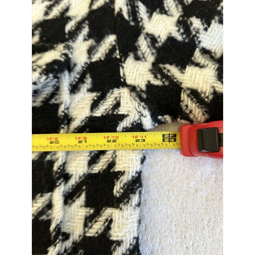 DQ STORE Womens Coat Black White Crown Foot Print Size Small - Picture 12 of 16